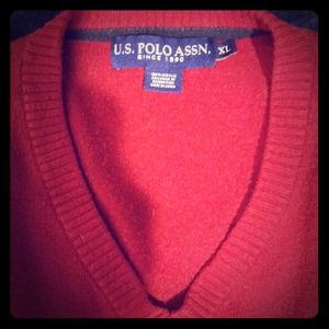 Men's Red Polo Sweater